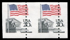 United States, 1930-Present #1895, 1981 20c Flag Over the Supreme Court, perf...