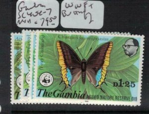 Gambia Butterfly WWF SC 404-7 MNH (5efp) 