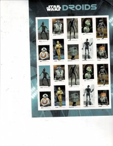 Star War Droids Forever US Postage Sheet #5573-82 VF MNH