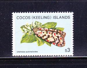 Cocos Islands 102 MNH Insects, Moths (A)