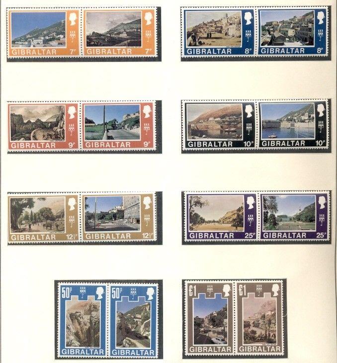 GIBRALTAR COLLECTION 1937-1989, in Lindner Hingeless Album, Mint, Scott $916.00