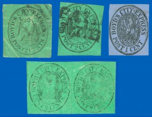 1880s BOYD'S CITY EXPRESS (5) Locals, SC #20L4 20L10 wJTB, 20L14, MORE! SCV $65+