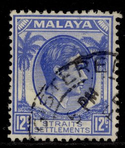 MALAYSIA - Straits Settlements GVI SG285, 12c ultramarine, FINE USED. 