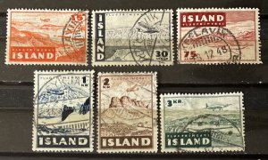 Iceland #C21-C26 Used Set- SCV=$10.50*