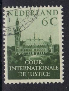 Netherlands  #O31  cancelled  1951 Court intern de justice  6 c