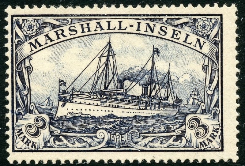 Marshall Islands Scott 24 Unused HOG - 1901 3m Kaisers Yacht - SCV $9.00