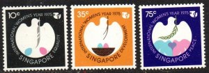 Singapore Sc #240-242 Mint Hinged