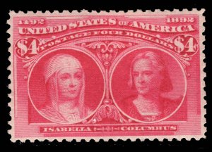 MOMEN: US STAMPS # 244 MINT OG H VF+ $2,100 LOT #16388-16