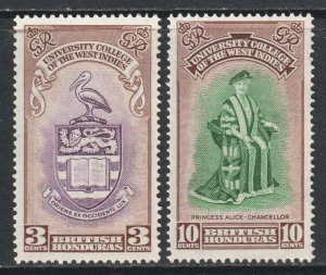 Br Honduras Scott 141/142 - SG176/177, 1951 University Set MH*