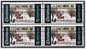 SC#1384 6¢ Christmas Block of 4 (Baltimore Precancel) MNH  