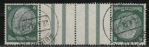 Germany Scott # 403 (2), 2 label, used, tete beche, Mi# KZ18