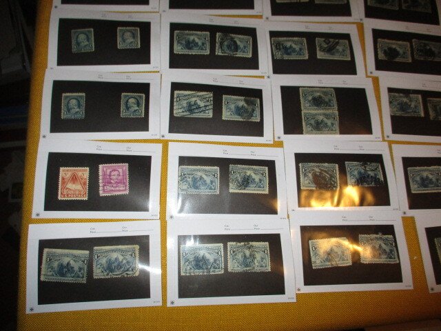 US COLLECTION ON APPROVAL CARDS, 1800'S ON, MINT/USED