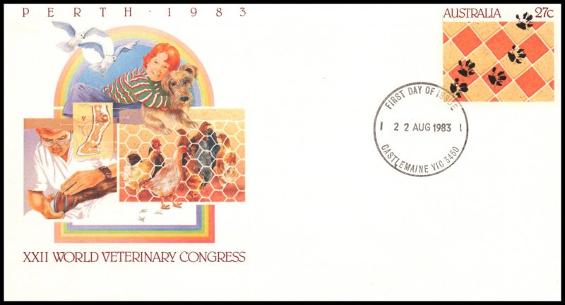 Australia World Veterinary Congress Postal Stationary U/A FDC VF