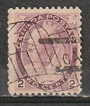 #76a Canada Used QV Numeral(yellowish paper)