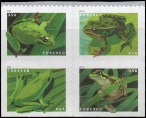 United States 5398a - Mint-NH - (55c) Frogs (Block /4) (2019) (cv $5.40)
