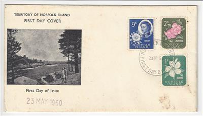 1960 British Norfolk Island First Day Cover- Scott # 29, 30, 34 -- (ZZ4)