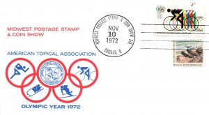 US Olympics 1972 Midwest Postage Stamp Show Cover