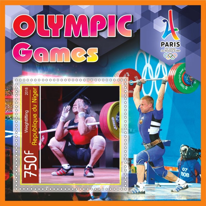 Stamps. Olympic games  2024 in Paris 2018 6 sheets perforated