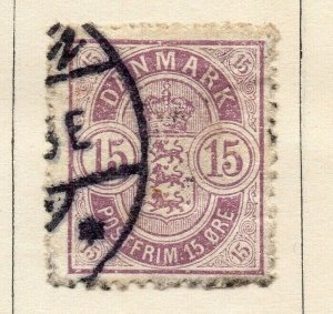 Denmark 1875 Early Issue Fine Used 15ore. NW-113852