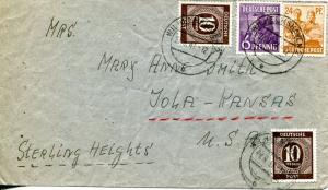 Germany 1947 censored cover to Iola,KS