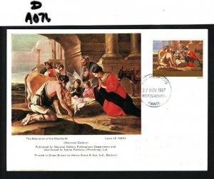 GB EARLY MAXI-CARD FDC Portsmouth Hants FDI Cover ART PAINTING 1967 AD76