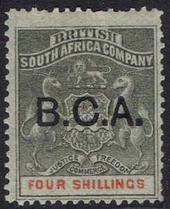 BRITISH CENTRAL AFRICA 1891 ARMS OVERPRINTED 4/-