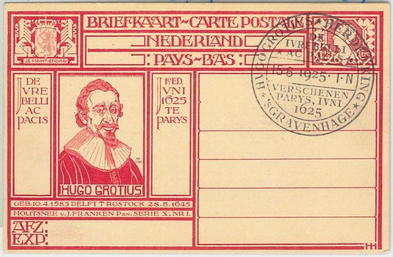 64905 - NETHERLANDS - POSTAL HISTORY:  STATIONERY CARD -  JUSTICE 1925