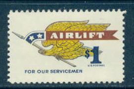 1341 $1 Airlift Fine MNH