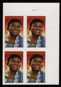 #3996 39c Hattie McDaniel, Plate Block [S1111 UR] Mint **ANY 5=FREE SHIPPING**