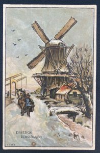 1945 Netherlands Picture Postcard Cover To Smithville Canada New Year Wishes