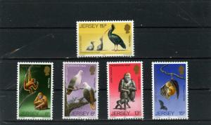 JERSEY 1979 WILD ANIMALS/BIRDS SET OF 5 STAMPS  MNH