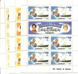 Kiribati 373-378 sheetlets SPECIMEN ovpt MNH .