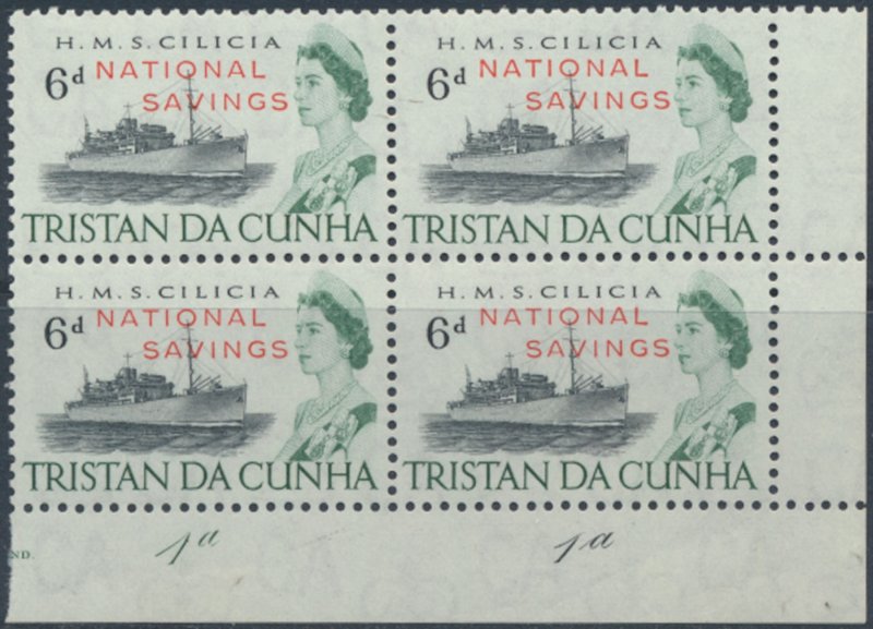Tristan da Cunha SG F1 SC# 132 MNH  OPT National Savings  see details & scans