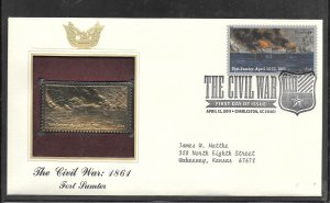 Just Fun Cover #4522 U/A GOLD FDC (my6004)