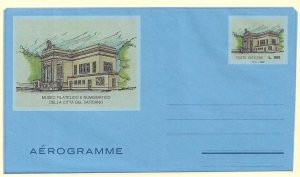 VATICAN CITY 1992 Philatelic and Numismatic Museum Aerogramme Mi.LF30 Unused