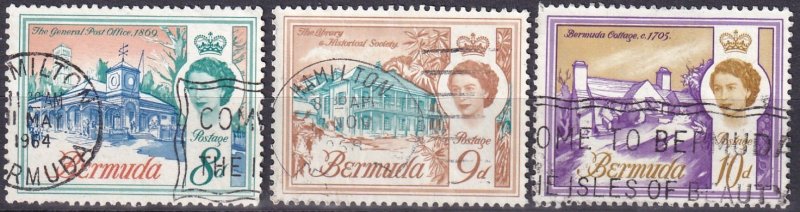 Bermuda #181-2, 182A F-VF Used CV $2.90 (Z2484)