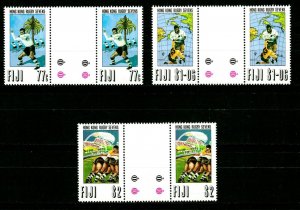 ES-1423 FIJI 1993 HONG KONG RUGBY SEVENS SCOTT 684-6 SET 3 MNH   $10