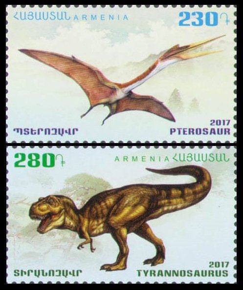 2017 Armenia 1048-1049 Dinosaurs