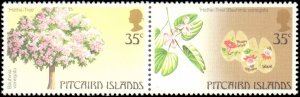 Pitcairn Islands #229-230, Complete Set(2), Pairs, 1983, Trees, Never Hinged