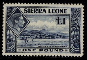 SIERRA LEONE GVI SG200, £1 deep blue, M MINT. Cat £25.