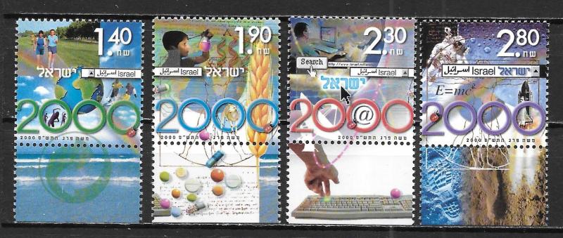 Israel 1385-88  Millennium Tab set MNH