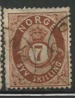 Norway Scott #21 Stamp - Used Single