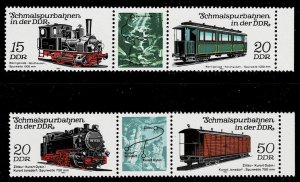 Germany DDR,Sc.#2341; 2342 MNH Narrow-gauge railways in the GDR