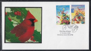 Christmas Island Scott 473-4 AFDCS FDC - 2008 Christmas Issue