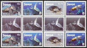 Samoa 2016 WWF Turtles Gutte Pairs II MNH