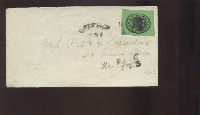 Scott #20L11 BOYD'S CITY Express Post Used Stamp on Cover Front (Stock 20L11-1)