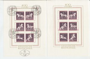 Austria 1972 Horses MNH Used Covers Sheets (9 Items) ZK2100