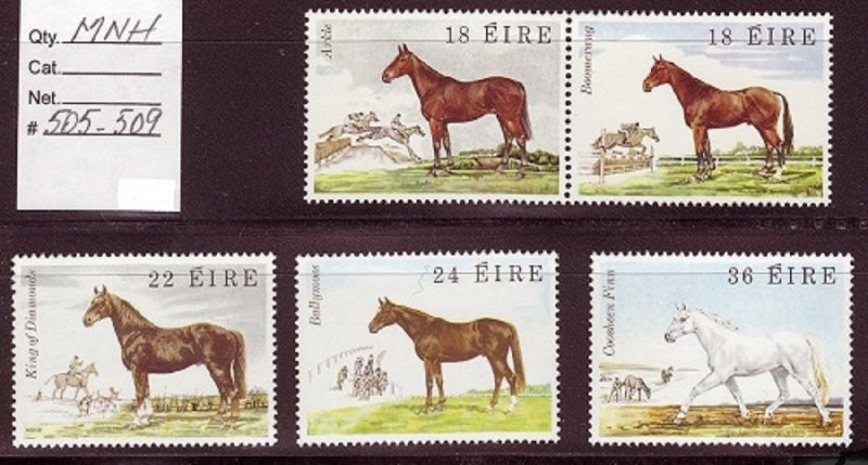 IRELAND SC# 505-509 HORSES MNH