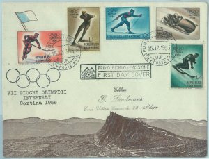 67992 - SAN MARINO - POSTAL HISTORY -   Cortina 1956 Winter Olympic Games FDC