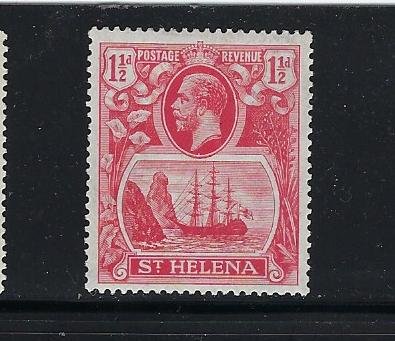 ST HELENA SCOTT #81 1922-27 GEORGE V- WMK 4-1 1/2 P Y (ROSE RED)) MINT LH